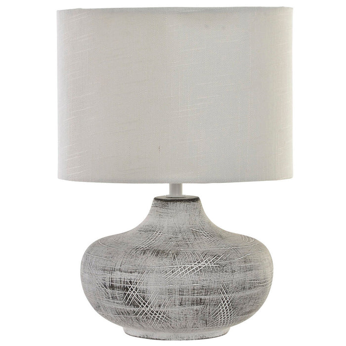 Lámpara de mesa DKD Home Decor 40W Gris Blanco 230 V 40 W (2 Unidades) (22 x 22 x 31 cm)