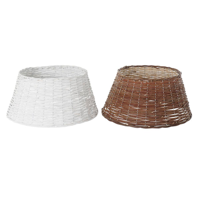 Faldón de árbol de Navidad DKD Home Decor Mimbre (59 x 59 x 26 cm) (2 Unidades)