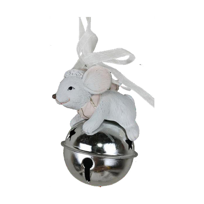 Adorno Navideño DKD Home Decor Ratón Resina (7 x 4,5 x 9 cm) (6 Unidades)