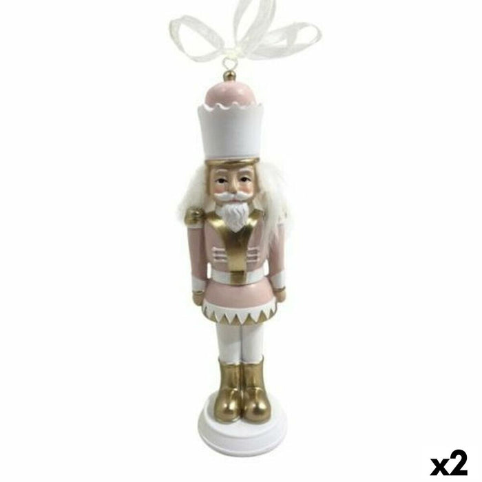 Christmas bauble DKD Home Decor Resin Nutcracker (3 x 3 x 12 cm) (2 Units)