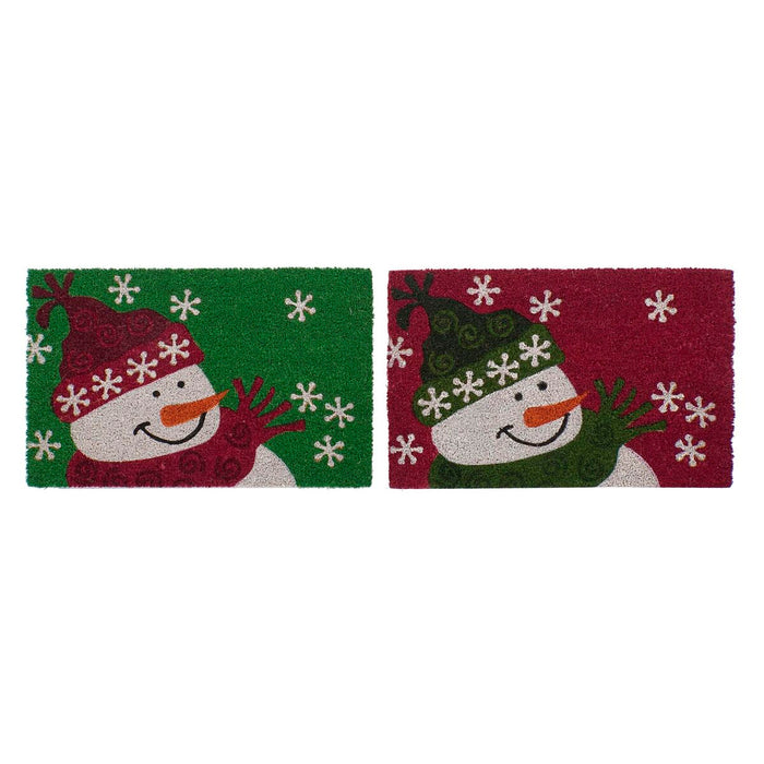 Doormat DKD Home Decor Christmas PVC Coconut Fibre (60 x 40 x 1,5 cm) (2 Units)