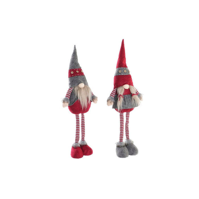 Figura Decorativa DKD Home Decor Navidad Gnomo Poliéster (24 x 10 x 73 cm) (2 Unidades)