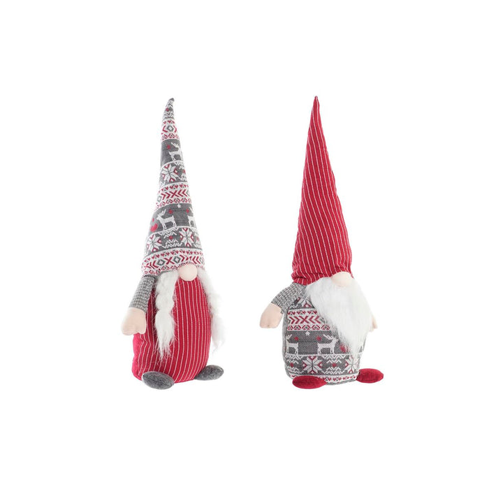 Adorno Navideño DKD Home Decor Gnomo Poliéster (24 x 14 x 58 cm) (2 Unidades)