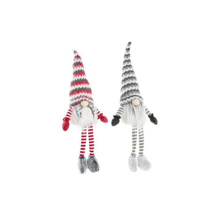 Figura Decorativa DKD Home Decor Navidad Gnomo Luz LED Poliéster (22 x 12 x 64 cm) (2 Unidades)