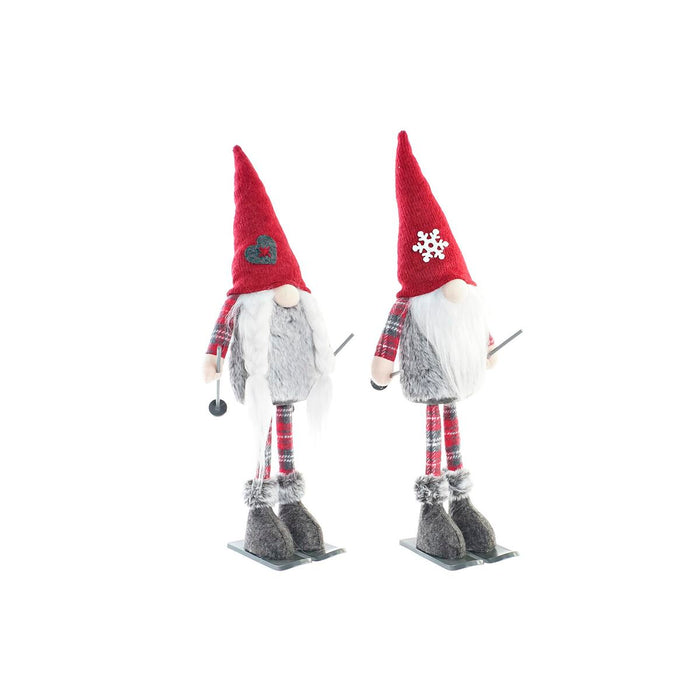 Figura Decorativa DKD Home Decor Navidad Gnomo Poliéster (16 x 12 x 46 cm) (2 Unidades)