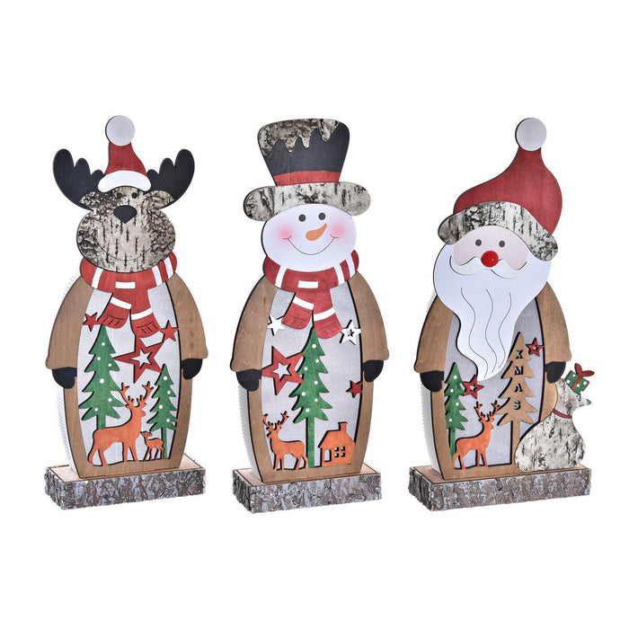 Decoración luminosa DKD Home Decor Navidad (18 x 7 x 40,5 cm) (3 Unidades)