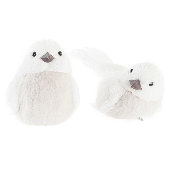 Adorno Navideño DKD Home Decor Espuma Pájaro Pluma (10 x 6 x 8 cm) (2 Unidades)