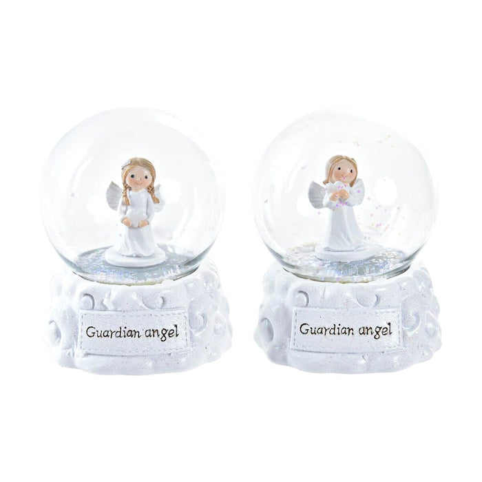 Bola de Navidad DKD Home Decor Cristal Resina (6,5 x 6,5 x 8,5 cm) (2 Unidades)