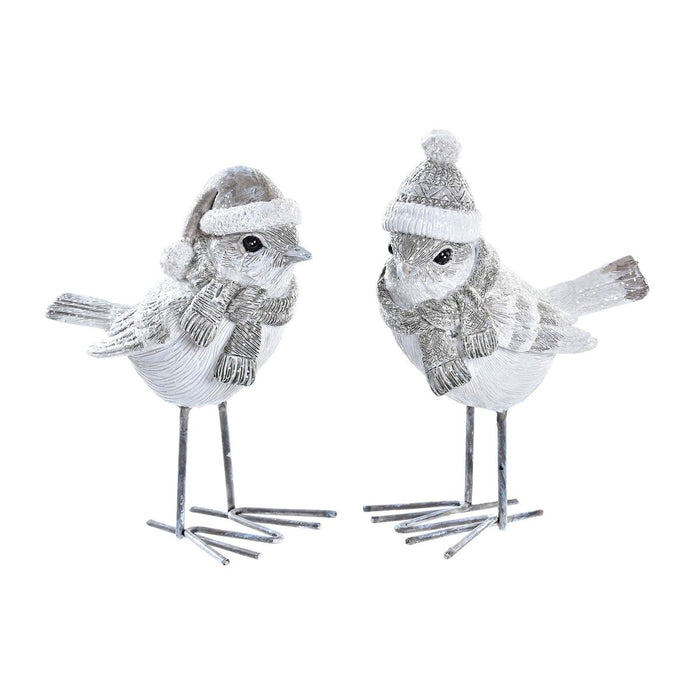 Christmas bauble DKD Home Decor Resin Bird (10,5 x 5,5 x 10,5 cm) (2 Units)