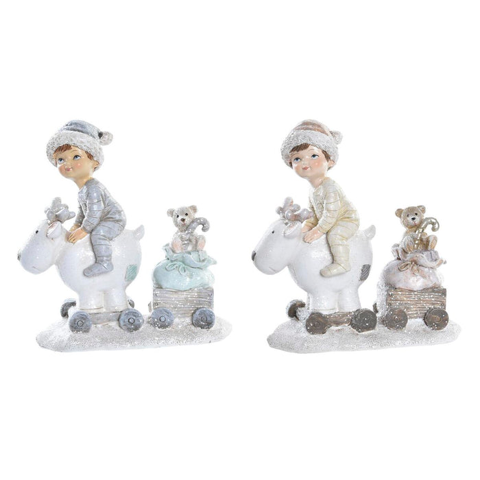 Adorno Navideño DKD Home Decor Resina Niños (13 x 6 x 13,5 cm) (2 Unidades)