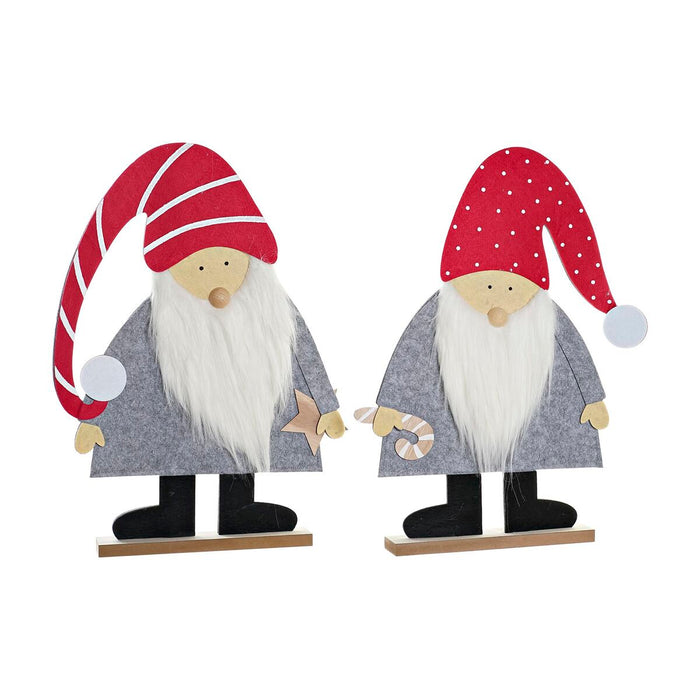 Adorno Navideño DKD Home Decor MDF Fieltro (34 x 6 x 64 cm) (2 Unidades)
