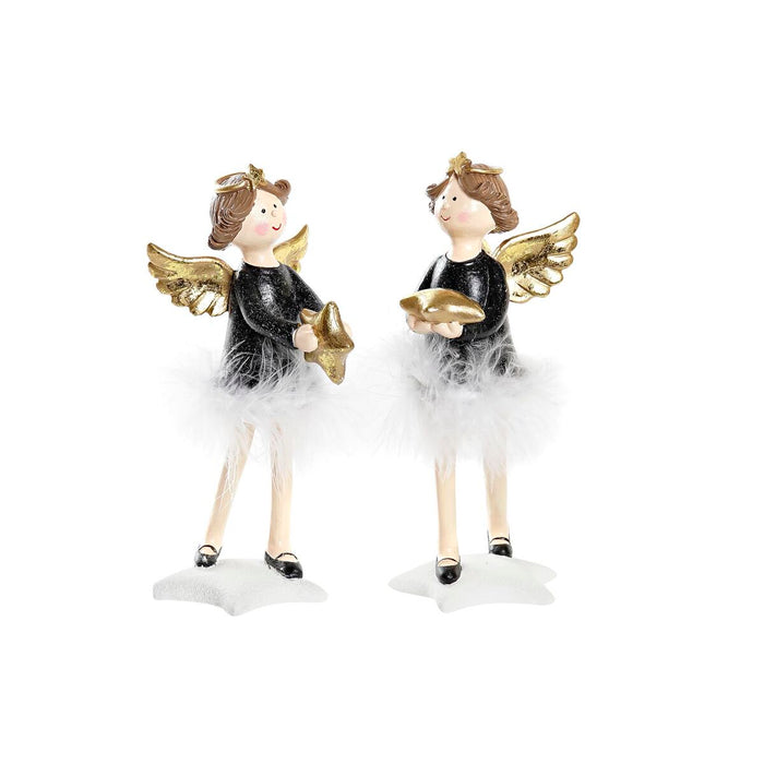 Adorno Navideño DKD Home Decor Resina Ángel (8 x 9 x 20 cm) (2 Unidades)