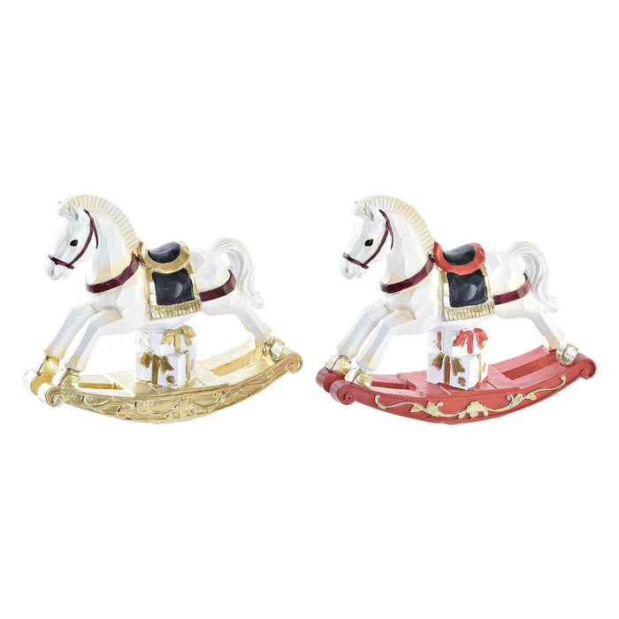 Christmas bauble DKD Home Decor Horse Resin (14 x 4 x 11 cm) (2 Units)