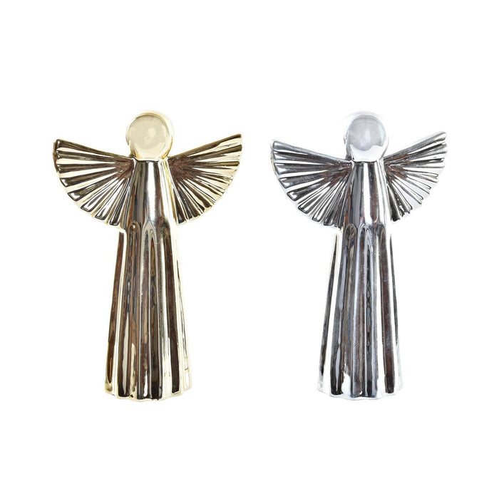 Adorno Navideño DKD Home Decor Porcelana Ángel (13 x 5 x 17 cm) (2 Unidades)