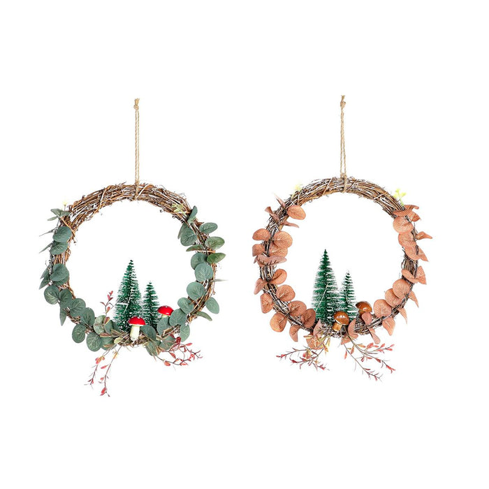 Adorno Navideño DKD Home Decor Luz LED Árbol (2 Unidades) (30 x 2 x 30 cm)
