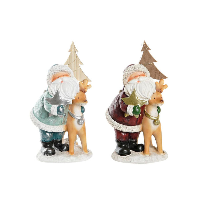 Adorno Navideño DKD Home Decor Resina (15,5 x 15,5 x 28 cm) (2 Unidades)
