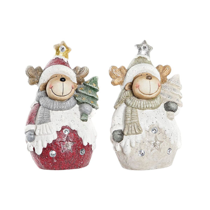 Adorno Navideño DKD Home Decor Reno Magnesio (24 x 17 x 39 cm) (2 Unidades)
