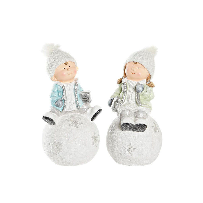 Adorno Navideño DKD Home Decor Niños Magnesio (21,5 x 20 x 39 cm) (2 Unidades)