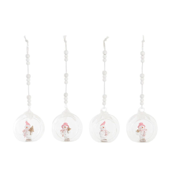 Adorno Navideño DKD Home Decor Cristal Resina (7 x 6 x 8 cm) (4 Unidades)