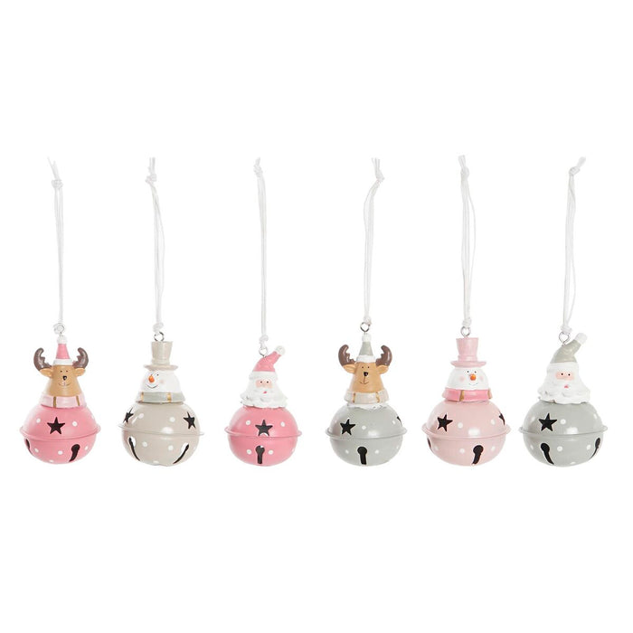 Adorno Navideño DKD Home Decor Metal Resina (5 x 5 x 9 cm) (6 Unidades)