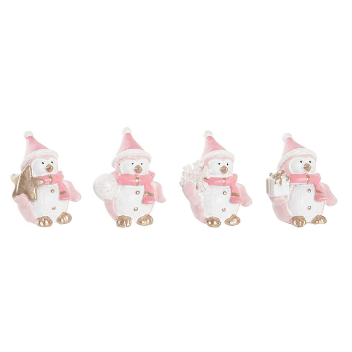 Adorno Navideño DKD Home Decor Resina Muñeco de Nieve (3,5 x 2,5 x 4 cm) (4 Unidades)