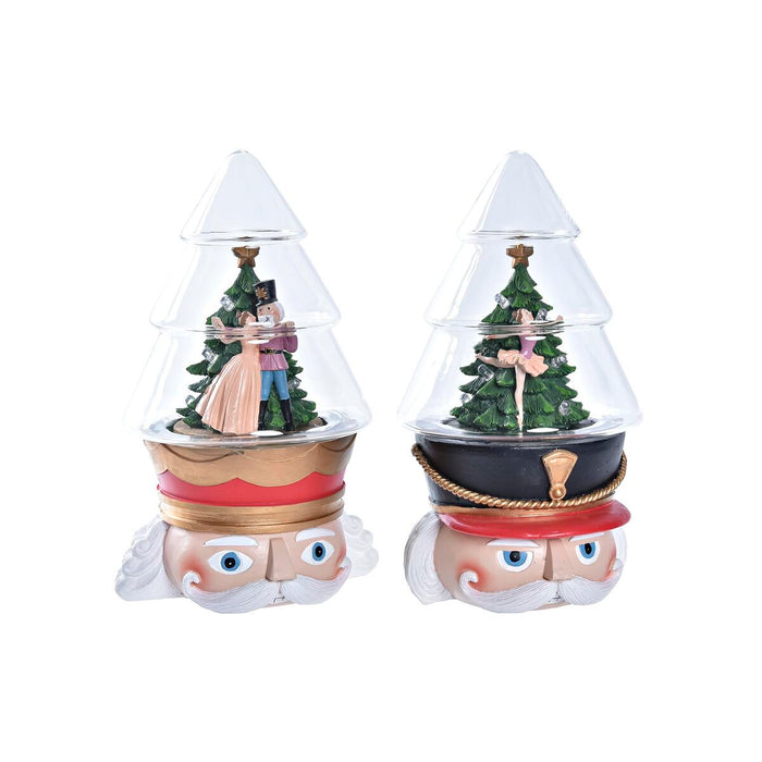 Decoración luminosa DKD Home Decor Navidad Rojo Blanco (15 x 13,5 x 24 cm) (2 Unidades)