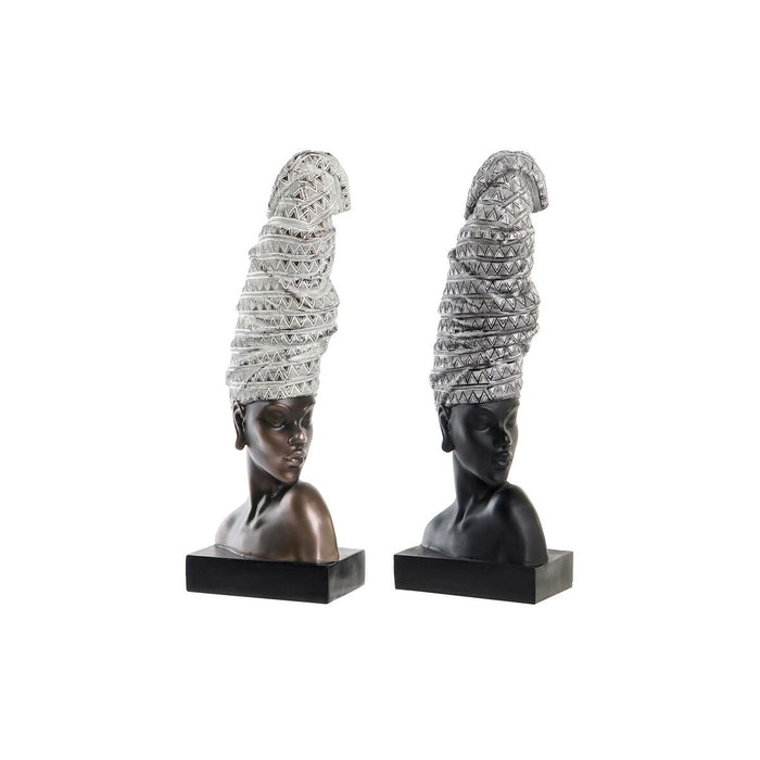 Figura Decorativa DKD Home Decor Resina Africana (15,5 x 13,5 x 42 cm) (2 Unidades)
