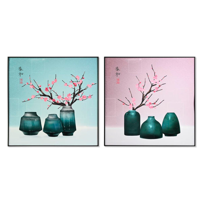 Cadre DKD Home Decor Aluminium Bois MDF 80 x 3 x 80 cm
