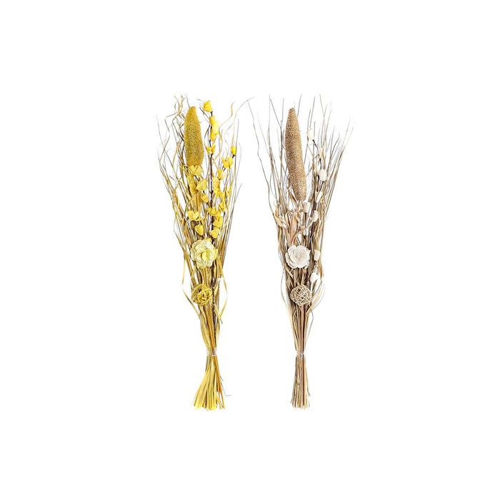 Bunch DKD Home Decor Natural Golden White Yellow Dried flower (30 x 30 x 100 cm) (2 Units)