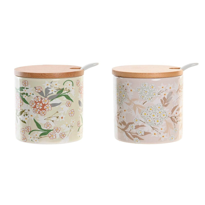 Azucarero DKD Home Decor Bambú Dolomita (7,5 x 7,5 x 7,5 cm)