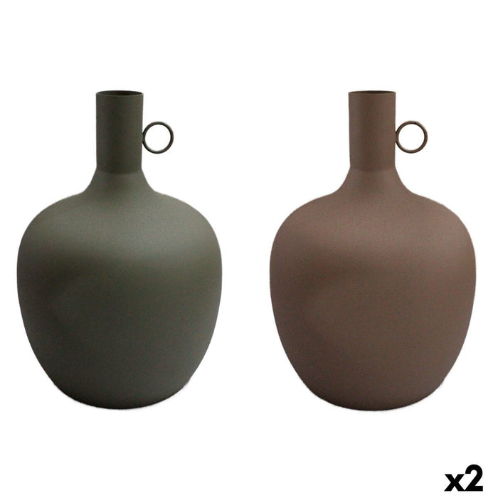 Jarrón DKD Home Decor Aluminio Urbano (27 x 27 x 43 cm) (2 Unidades)