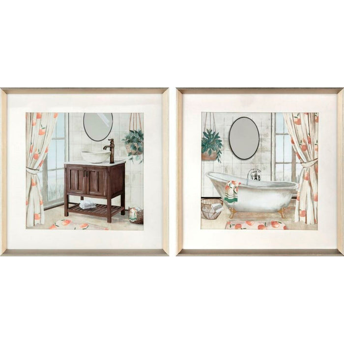 Canvas DKD Home Decor polystyrene Canvas 40 x 2 x 40 cm 42 x 2 x 42 cm
