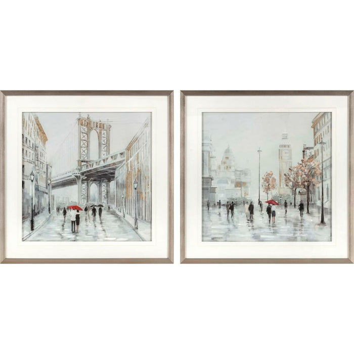 Toile DKD Home Decor polystyrène Toile 60 x 3 x 60 cm 63 x 3 x 63 cm
