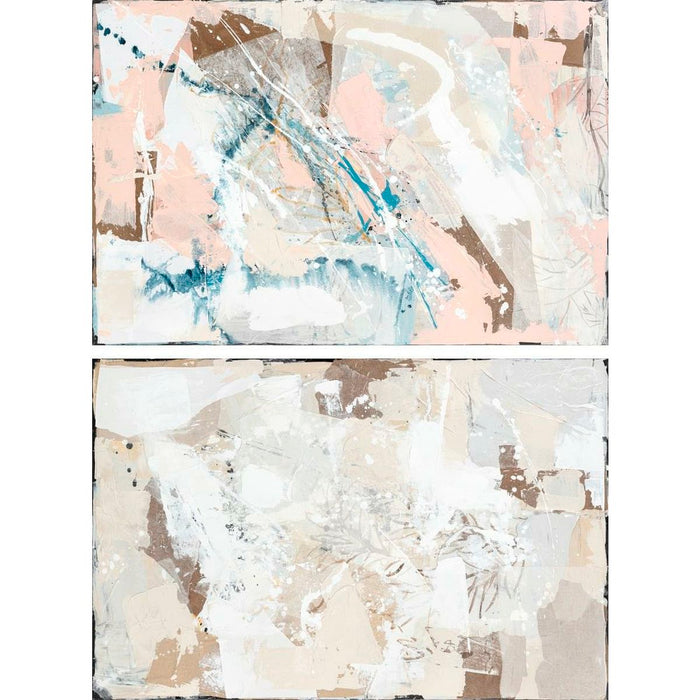 Lienzo DKD Home Decor Abstracto Urbano 100 x 4 x 150 cm 150 x 3,8 x 100 cm (2 Unidades)