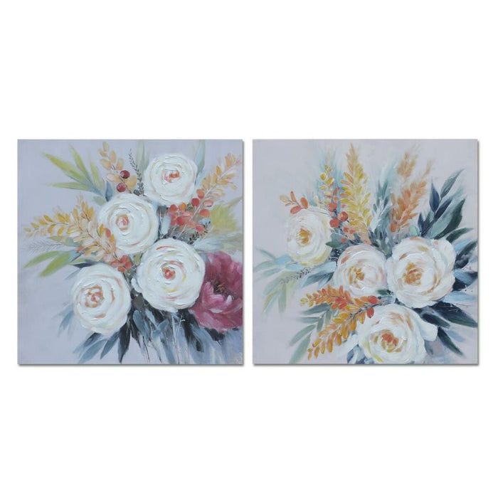 Canvas DKD Home Decor Canvas MDF Wood 80 x 2,8 x 80 cm