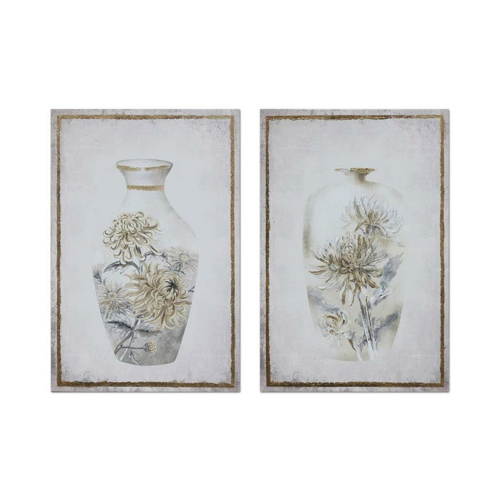 Canvas DKD Home Decor Canvas MDF Wood 50 x 1,8 x 70 cm