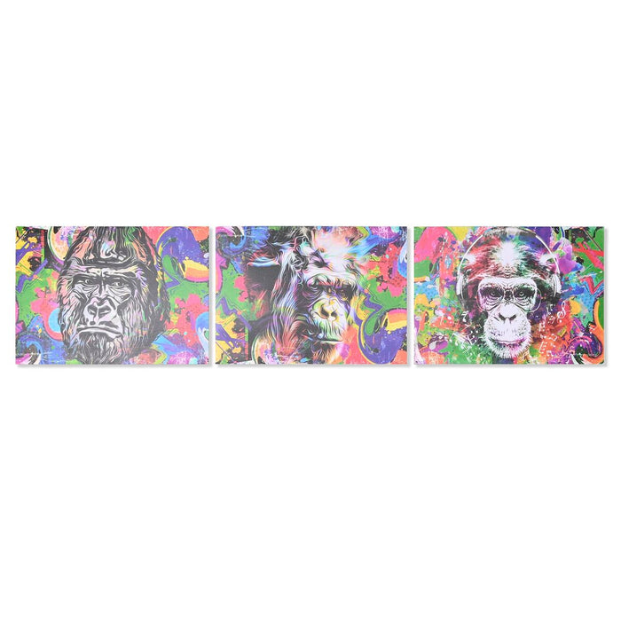 Canvas DKD Home Decor Canvas MDF Wood 70 x 1,8 x 50 cm
