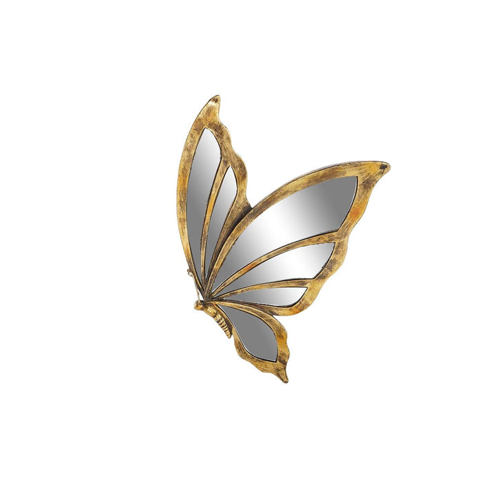 Décoration murale DKD Home Decor Miroir Doré Résine Papillon (36 x 4 x 30,5 cm)