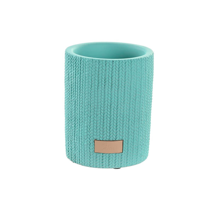 Glass DKD Home Decor Green Cement 8 x 8 x 10 cm
