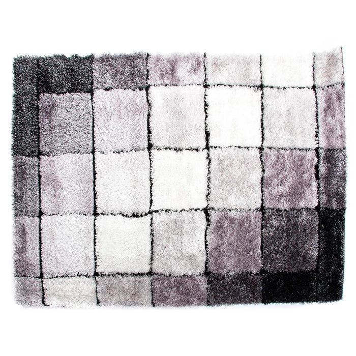 Carpet DKD Home Decor Black Polyester White Frames 120 x 180 x 2 cm