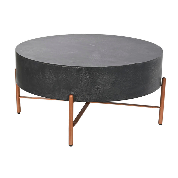 Tavolino da Caffè DKD Home Decor Metallo Alluminio 90 x 90 x 45 cm Legno di mango