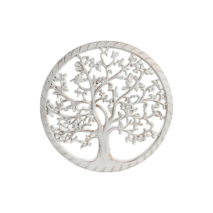 Wall Decoration DKD Home Decor White Golden Silver 40 x 1,5 x 40 cm
