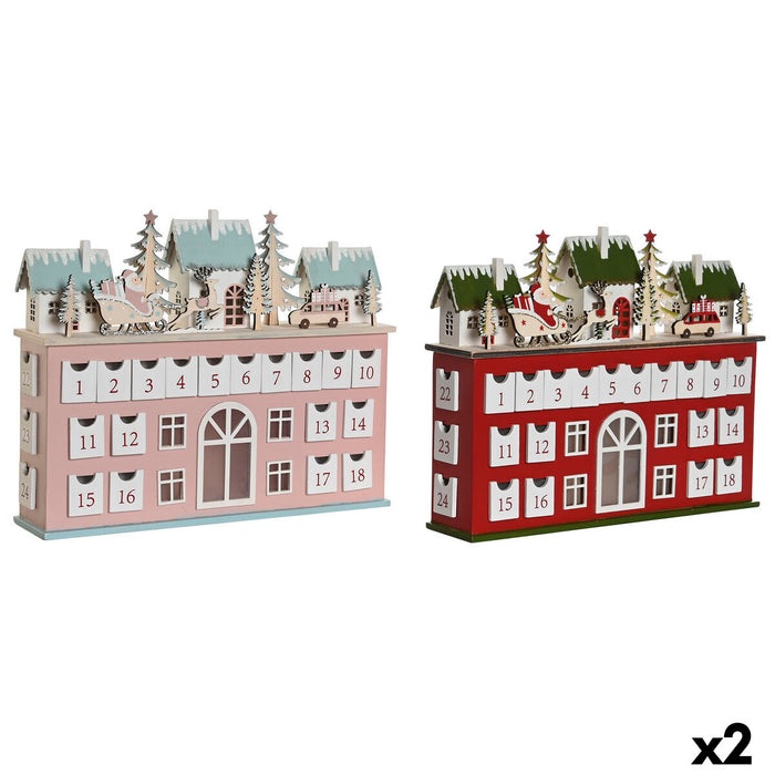 Advent Calendar DKD Home Decor Wood 37,5 x 8,5 x 31 cm (2 Units)