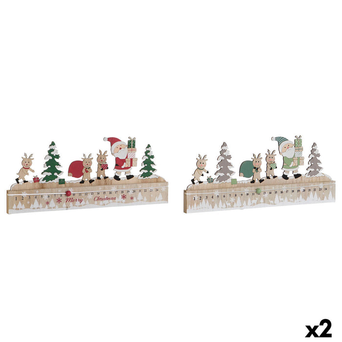 Calendario de Adviento DKD Home Decor Madera MDF 45 x 1 x 19 cm 45 x 2 x 19 cm (2 Unidades)