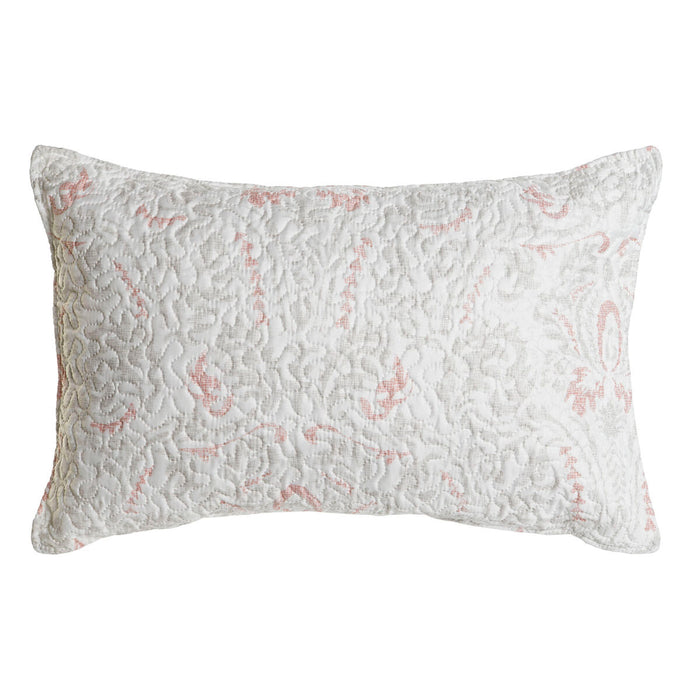 Cojín DKD Home Decor Blanco Poliéster Floral 60 x 10 x 40 cm