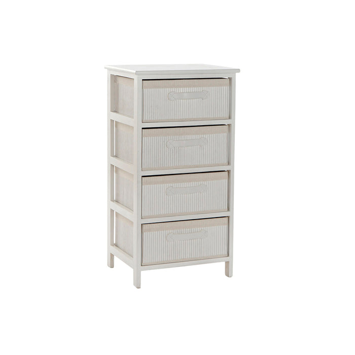 Chest of drawers DKD Home Decor White Bamboo Paolownia wood 42 x 32 x 81 cm