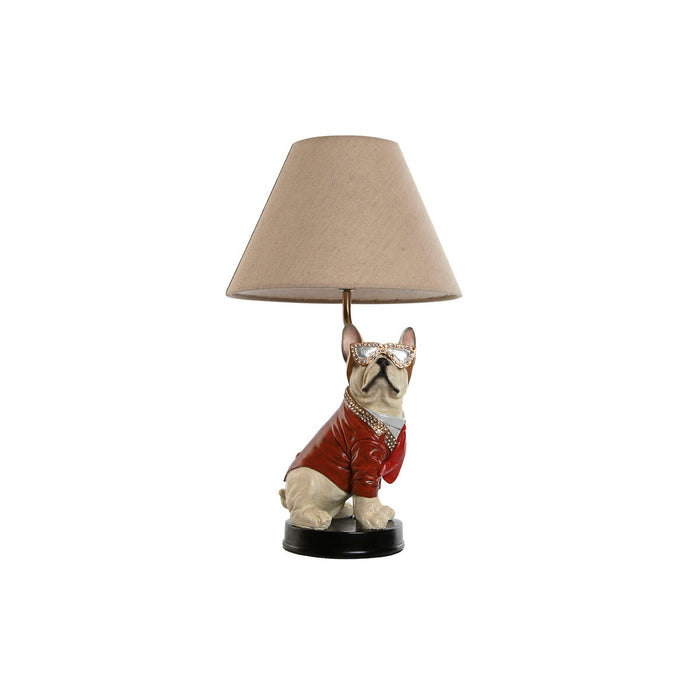 Desk lamp Home ESPRIT White Red Metal Resin 50 W 220 V 26 x 26 x 46 cm