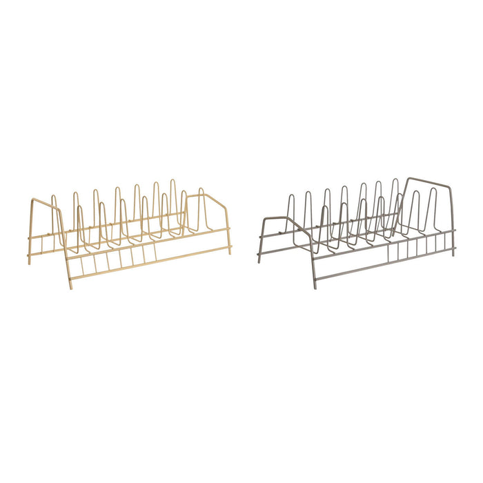 Organizador de fregadero Home ESPRIT Beige Gris 35 x 18 x 10 cm (2 Unidades)