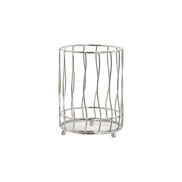 Cutlery basket Home ESPRIT Silver Metal 11.5 x 11.5 x 15.5 cm