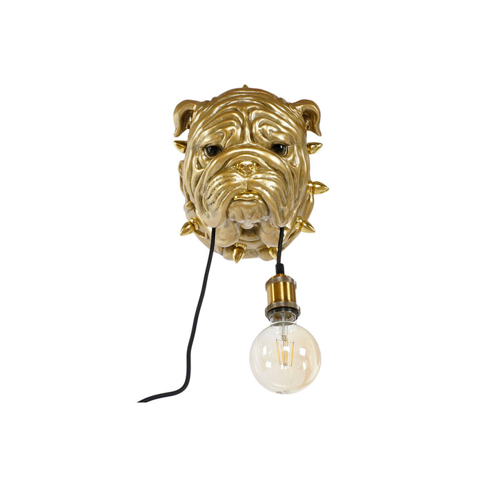 Applique Home ESPRIT Doré Résine 50 W Moderne Bulldog 220 V 25 x 23 x 29 cm